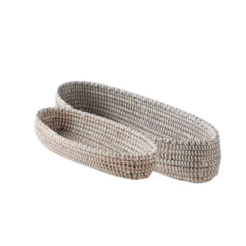 Elegant Set Of 2 Bread Baskets - 6 x 44 & 8 x 64 cm