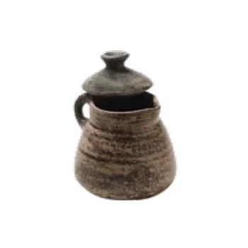 Elegant Bean Pot Small - Handcrafted Ceramic - 8.5 x 11 cm