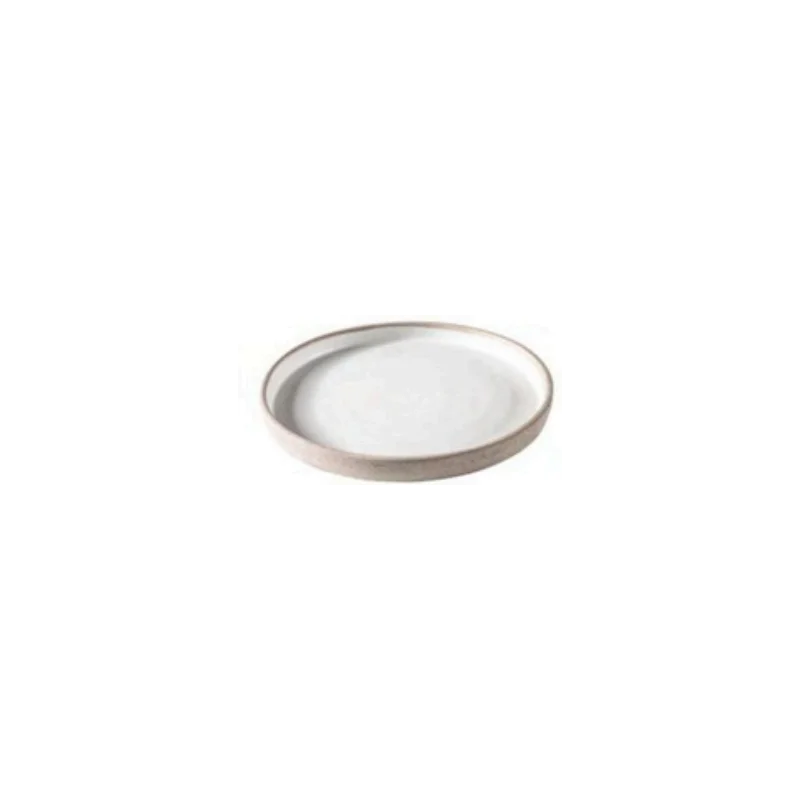 Elegant Komast Round Side Plate - Handcrafted Ceramic - 24 cm