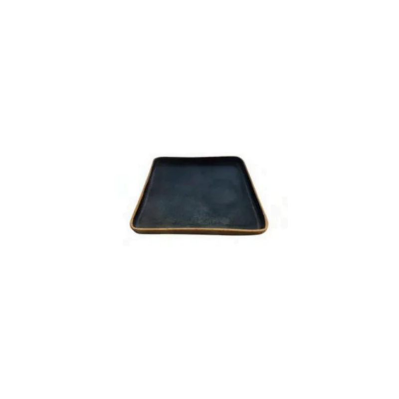 Elegant Kylix Square Platter - Handcrafted Ceramic - 23 x 23 x 2.5 cm Elegant Kylix Square Platter - Handcrafted Ceramic - 23 x 23 x 2.5 cm