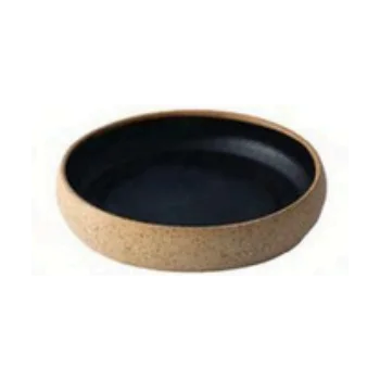 Elegant Kylix Round Deep Plate - Handcrafted Ceramic - 22 cm