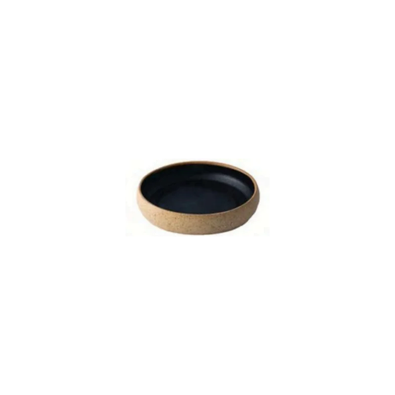 Elegant Kylix Round Deep Plate - Handcrafted Ceramic - 22 cm
