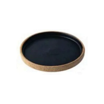 Elegant Kylix Round Plate - Handcrafted Ceramic - 17 cm