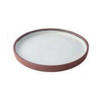 Elegant Krater Round Plate - Handcrafted Ceramic - 24 cm