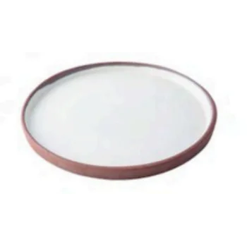 Elegant Krater Round Plate - Handcrafted Ceramic - 27 cm