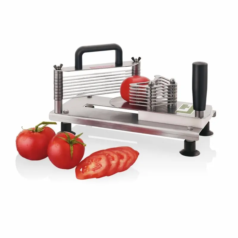 Louis Tellier Compact Pro Small Stainless Steel Tomato Cutter - 5.5mm Slices