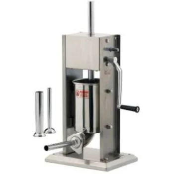 Louis Tellier Manual Vertical Sausage Stuffer Stainless Steel - 3L - 3 Nozzles - With Rack