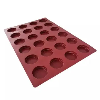 SILMAE Professional Daisy Silicone Pastry Mold - Ø 73 mm x 18 mm – 65 ml - 24 cavity