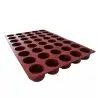 SILMAE Professional Ribbed Cylinder Silicone Pastry Mold - Ø 61 mm x 45 mm – 117 ml - 40 cavity
