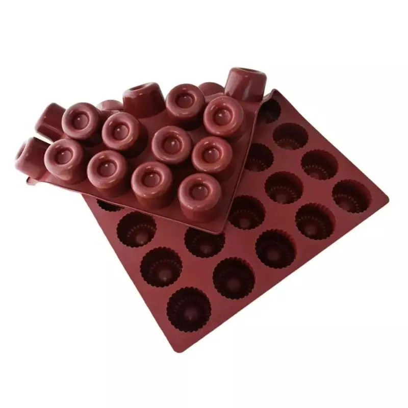 SILMAE Professional Ribbed Cylinder Silicone Pastry Mold - Ø 61 mm x 45 mm – 117 ml - 40 cavity