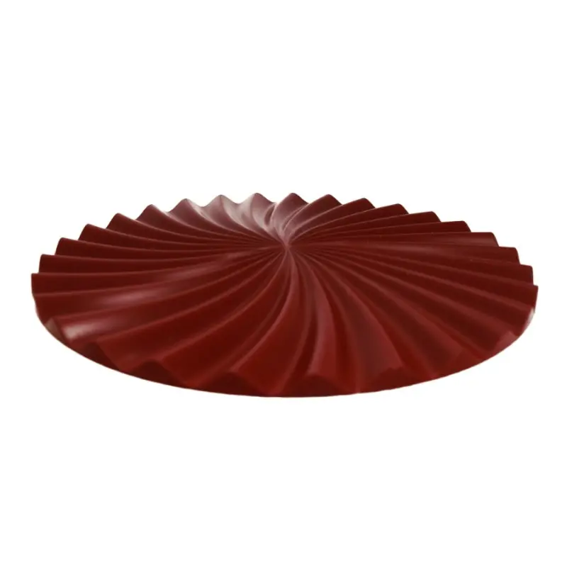 SILMAE Professional Round Ribbed Decorative Top Silicone Relief Mat - Ø 230 mm x 7 mm