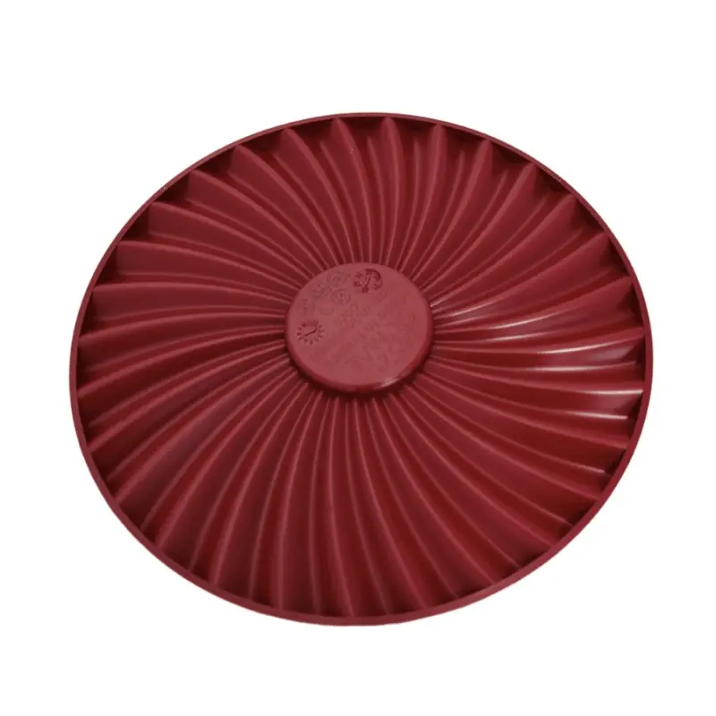 SILMAE Professional Round Ribbed Decorative Top Silicone Relief Mat - Ø 230 mm x 7 mm
