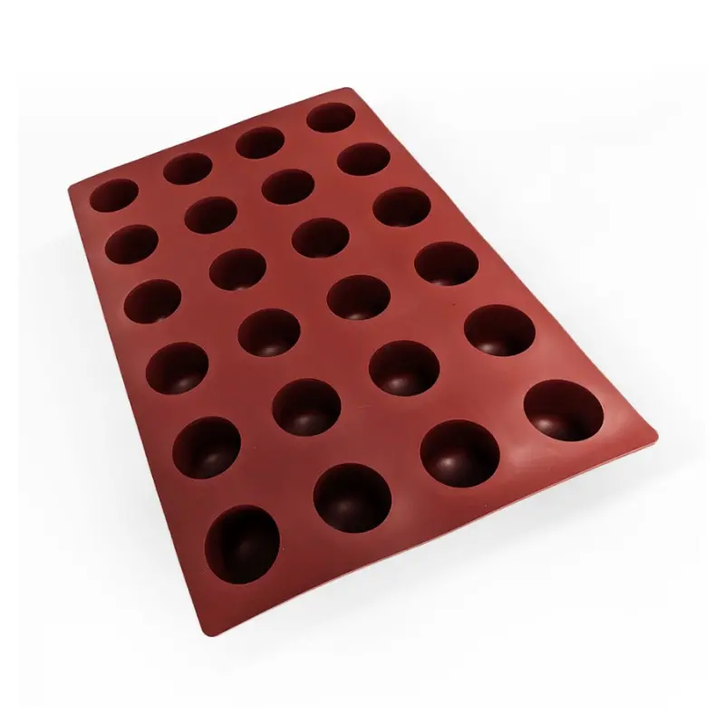 SILMAE Professional Merveilleux Dome Silicone Pastry Mold - Ø 62 mm x 65 mm - 175ml - 24 cavity