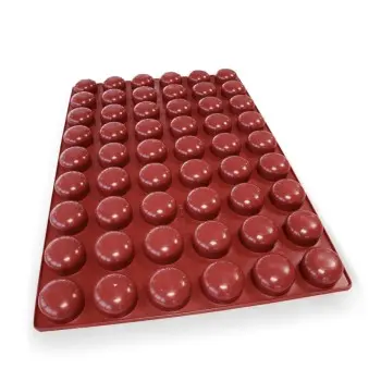 SILMAE Professional Pebble Silicone Pastry Mold - Ø 50 mm x 26 mm - 42ml - 54 cavity