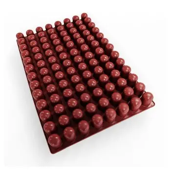 SILMAE Professional Mini Merveilleux Dome Silicone Pastry Mold - Ø 34 mm x 47 mm - 38ml - 104 cavity