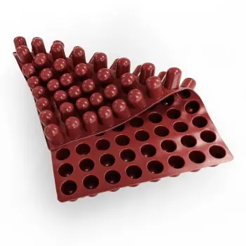 SILMAE Professional Mini Merveilleux Dome Silicone Pastry Mold - Ø 34 mm x 47 mm - 38ml - 104 cavity