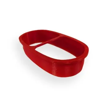 FIBERMAE Professional Instant Oblong Tart Kit Mold with Cookie Cutter - 132 mm x 67 mm x 30 mm - 80ml - 24 cavity