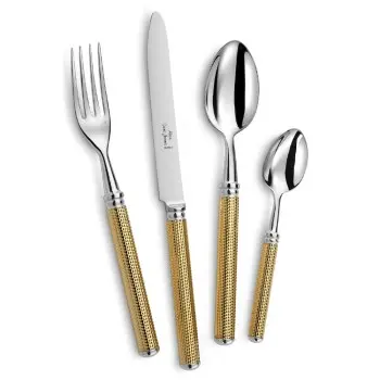 Alain Saint Joannis Diamant Gold Collection Premium Silverplated Soup Ladle - 1 Piece