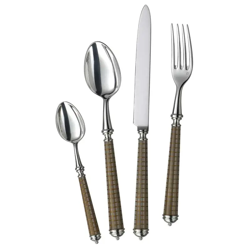 Alain Saint Joannis Quadrille Gold Collection Premium Silverplated Salad Set - 2Pc - 1 Piece