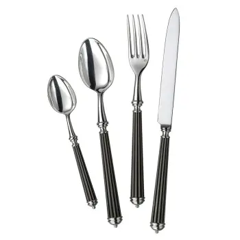 Alain Saint Joannis Lignes Black Collection Premium Silverplated Carving Set - 2Pc - 1 Piece