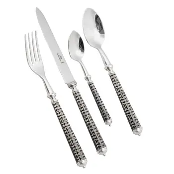 Alain Saint Joannis Dedale Black Collection Premium Silverplated Fish Fork - 1 Piece