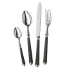 Alain Saint Joannis Cable Black Collection Premium Silverplated Serving Fork - 1 Piece