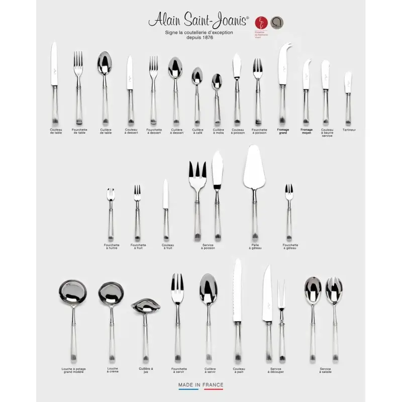 Alain Saint Joannis Lignes Collection Premium Silverplated Fish Fork - 1 Piece