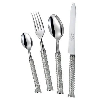 Alain Saint Joannis Cordage Silver Collection Premium Stainless Steel Salad Fork - 1 Piece