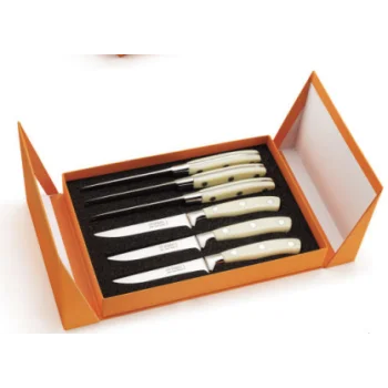 Alain Saint Joannis Chateaubriand steak knives - Gift box of 6 - Gitane Blue