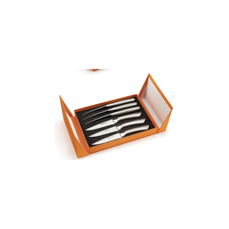 Alain Saint Joannis Palace 5 Stars Steak Knives - Gift box of 6 - Black Alain Saint Joannis Palace 5 Stars Steak Knives - Gift box of 6 - Black