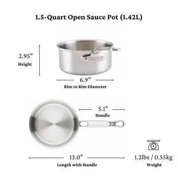 Hestan 16cm/1.5qt Open Saucepan - Set of 2