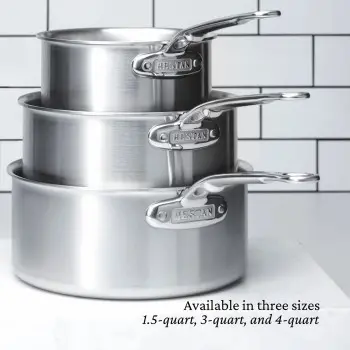 Hestan 22cm/4qt Open Saucepan w/ HH - Set of 2