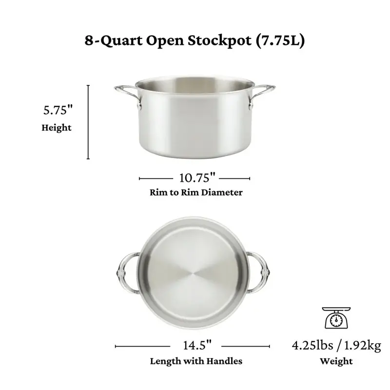 Hestan 26cm/8qt Open Stockpot - Set of 2
