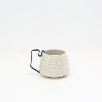Handcrafted Elegant Small Ceramic Cup - 5.5 cm Dia - 5.5 cm Height - 120 ml - Case of 12