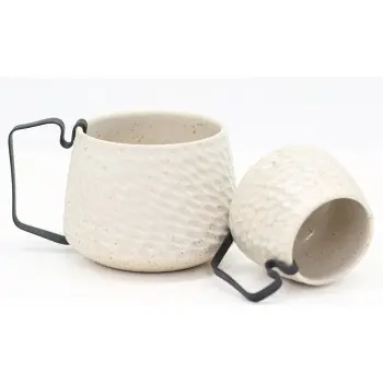 Handcrafted Elegant Medium Ceramic Cup - 7.5 cm Dia - 7.5 cm height - 320 ml - Case of 12