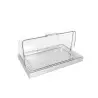Elegant Quadro Service Tray - Cool - Stainless Steel - Roll Top gn 1/1