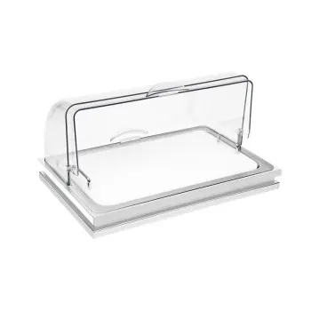 Elegant Zerouno Service Tray - Cool - Pe - Roll Top gn 1/1