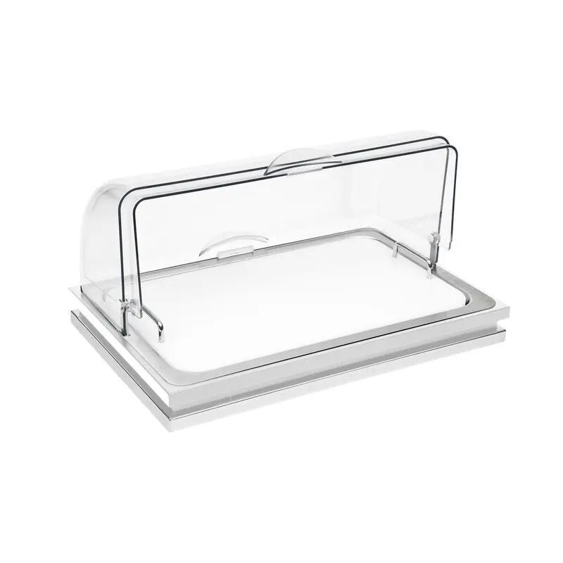 Elegant Zerouno Service Tray - Cool - Pe - Roll Top gn 1/1