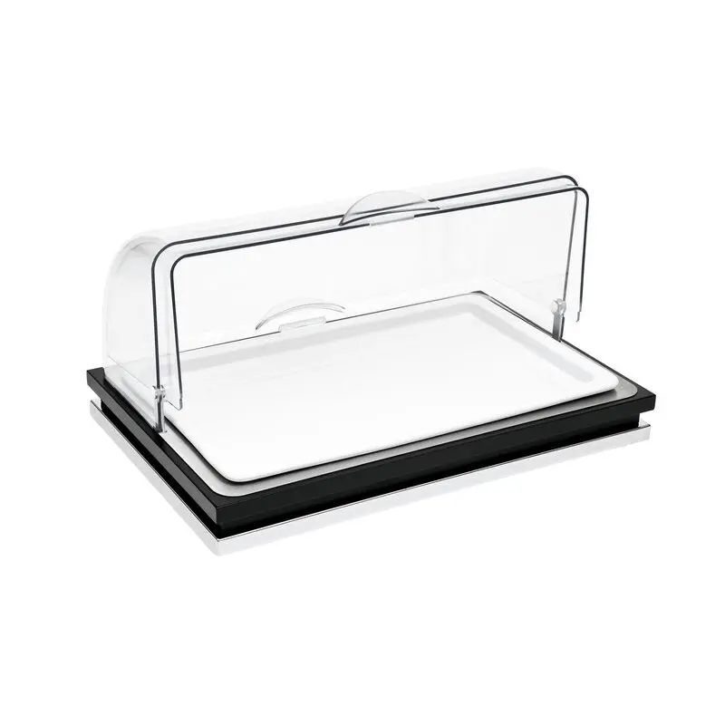 Elegant Zerouno Service Tray - Cool - Porcelain - Roll Top gn 1/1