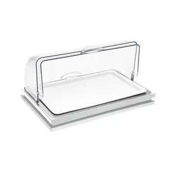 Elegant Zerouno Service Tray - Cool - Porcelain - Roll Top gn 1/1