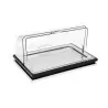 Elegant Zerouno Service Tray - Cool - Stainless Steel - Roll Top gn 1/1