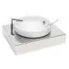 Elegant Quadro Porcelain Bowl Display 23 cm Chilled