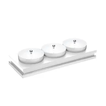 Elegant Zerouno Display 3 Porcelain Bowls Ø14 cm With Lids