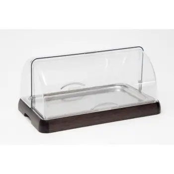 Elegant Classic Service Tray - Cool - Stainless Steel - Roll Top gn 1/1