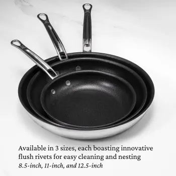 Hestan 22cm/8.5" Open Nonstick Skillet - Set of 2