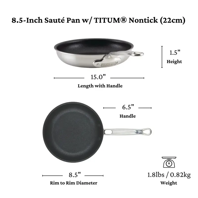 Hestan 22cm/8.5" Open Nonstick Skillet - Set of 2