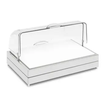 Elegant Fantasy Inox Service Tray - Pe Cutting Board - Cool - Roll Top Cover