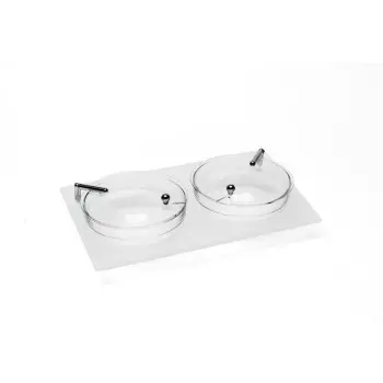 Elegant Fantasy White Plastic Pmma Element gn 1/1 With Holes And Lids