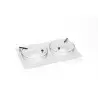 Elegant Fantasy White Plastic Pmma Element gn 1/1 With Holes And Lids