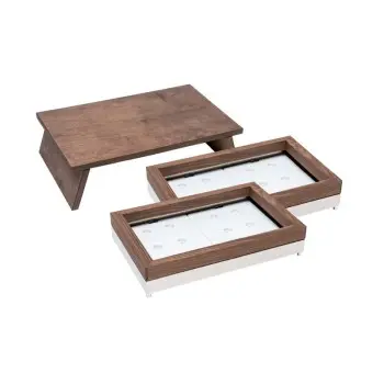 Elegant Fantasy Set 2X Bases Inox-Wood - Cool + Folding Raising System